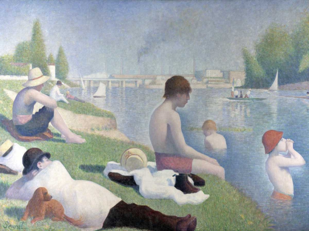 Bathers at Asnieres art print by Georges Seurat for $57.95 CAD