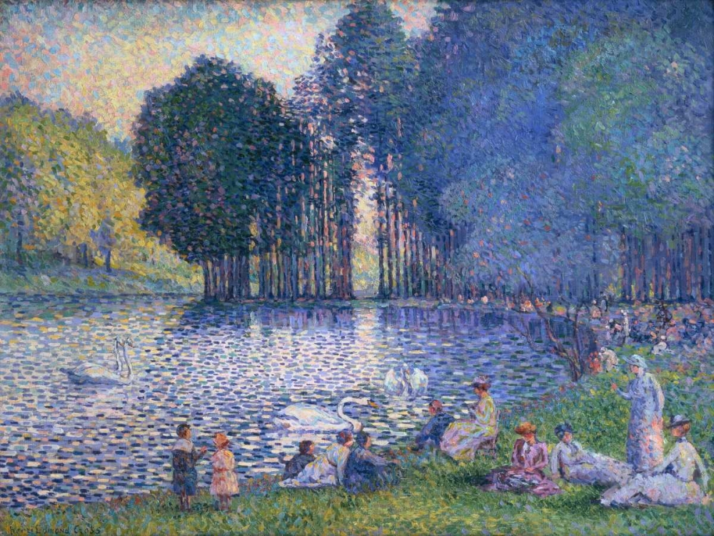 The Lake of the Bois de Boulogne art print by Henri Edmond Cross for $57.95 CAD
