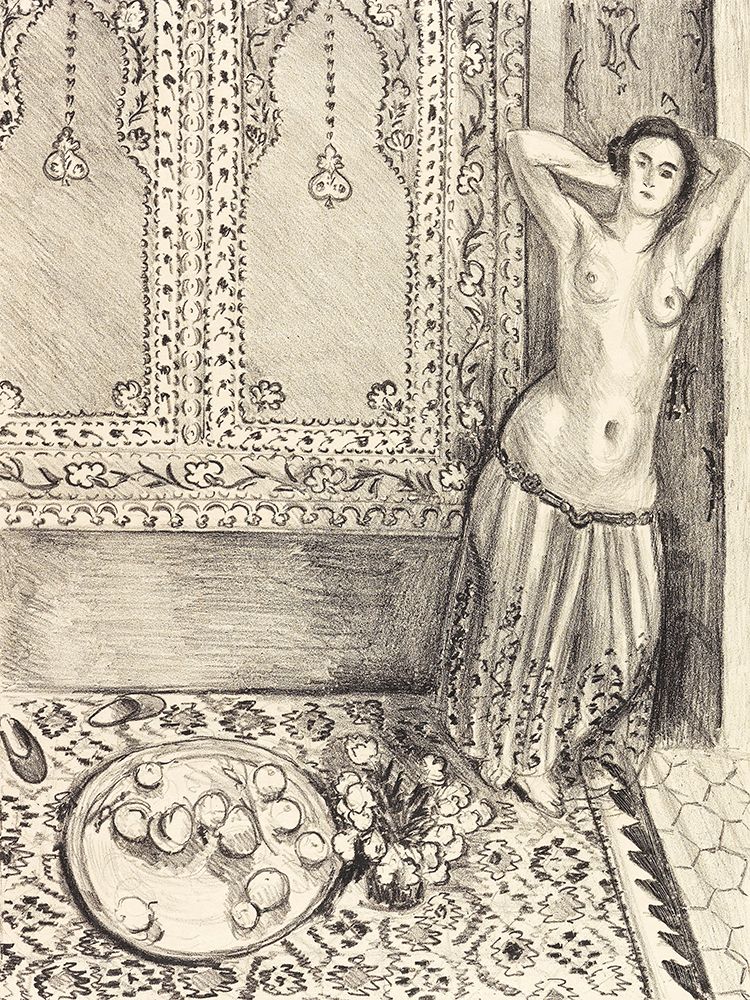 Odalisque debout au plateau de fruits, 1924 art print by Henri Matisse for $57.95 CAD