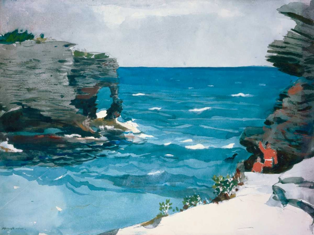 Rocky Shore, Bermuda art print by Winslow Homer for $57.95 CAD