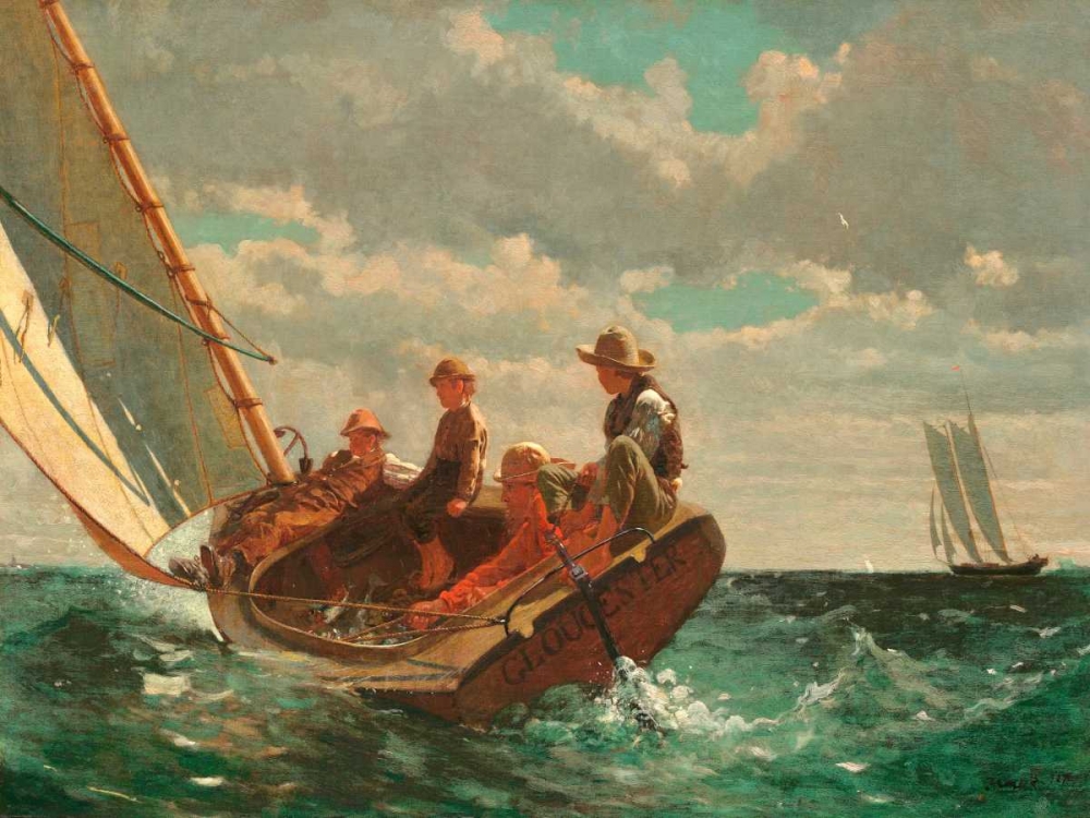 Breezing Up (A Fair Wind) art print by Winslow Homer for $57.95 CAD