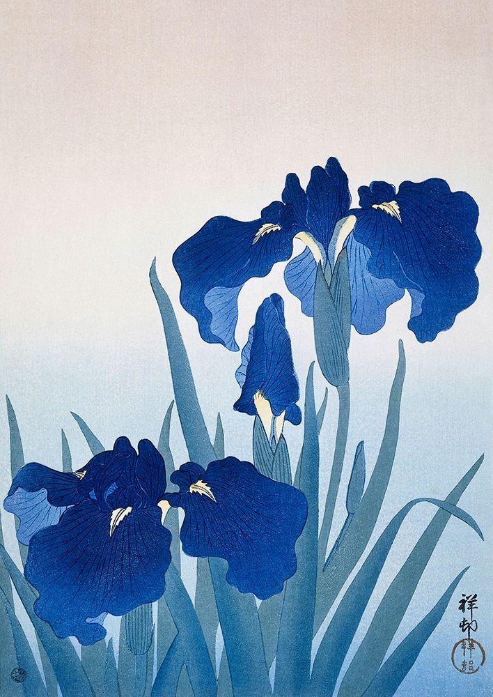Iris flowers art print by Ohara Koson for $57.95 CAD