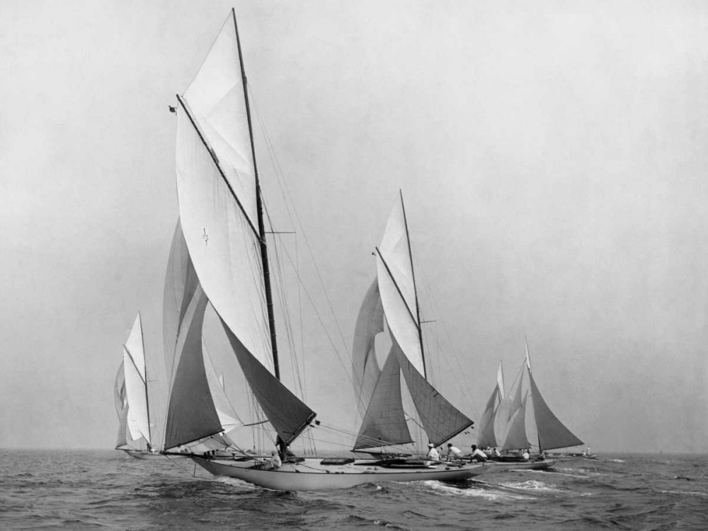 Saliboats Sailing Downwind ca. 1900-1920 art print by Edwin Levick for $57.95 CAD