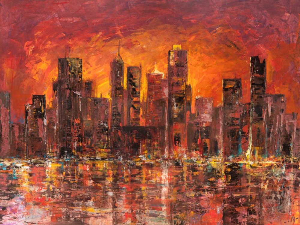 Sunset in New York art print by Luigi Florio for $57.95 CAD