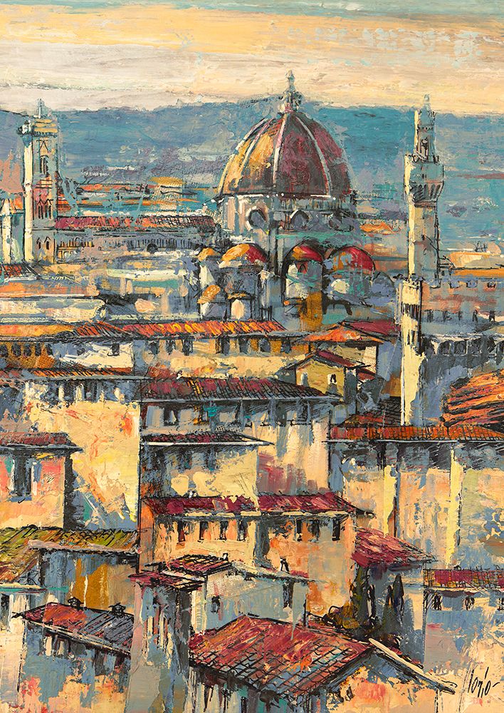 Sole su Firenze (detail) art print by Luigi Florio for $57.95 CAD