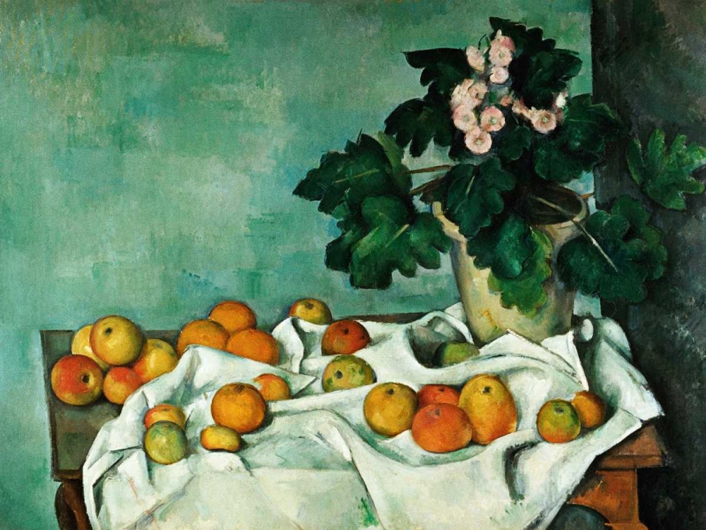 Apples and Primroses art print by Paul Cezanne for $57.95 CAD