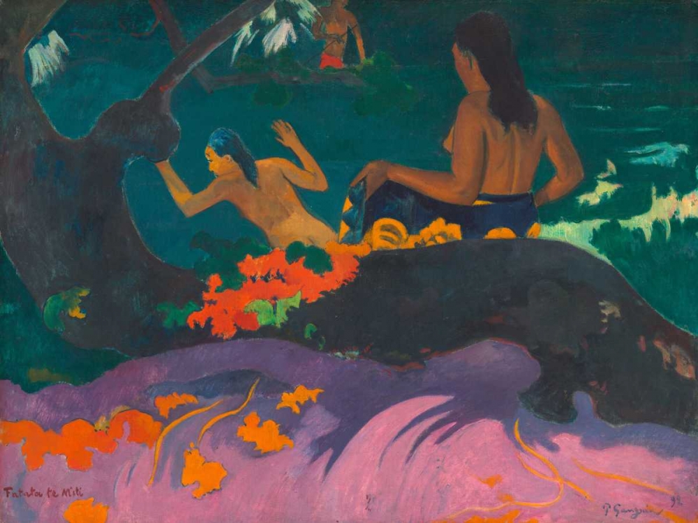 Fatata te Miti (By the Sea) art print by Paul Gauguin for $57.95 CAD