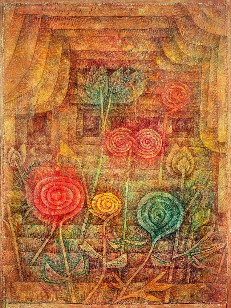 Spiral Flowers art print by Paul Klee for $57.95 CAD