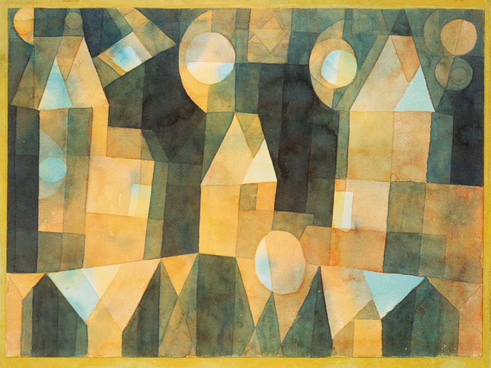 Three Houses and a Bridge art print by Paul Klee for $57.95 CAD