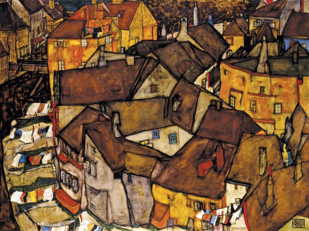 Crescent of Houses The Small City V art print by Egon Schiele for $57.95 CAD