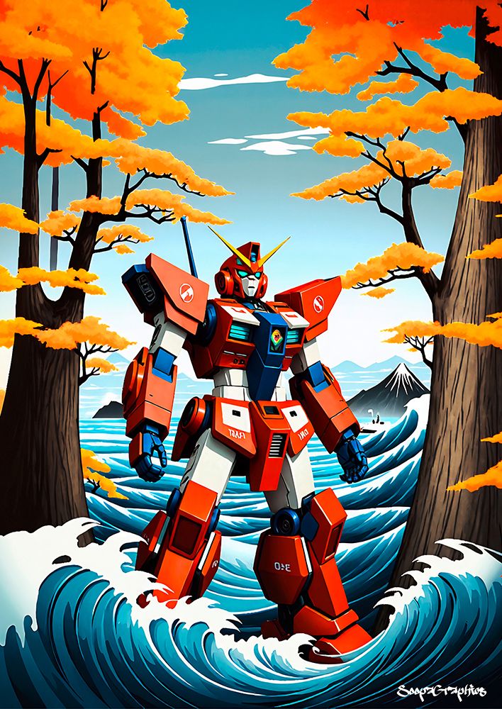 Traditional Mecha I art print by Soopergraphics for $57.95 CAD