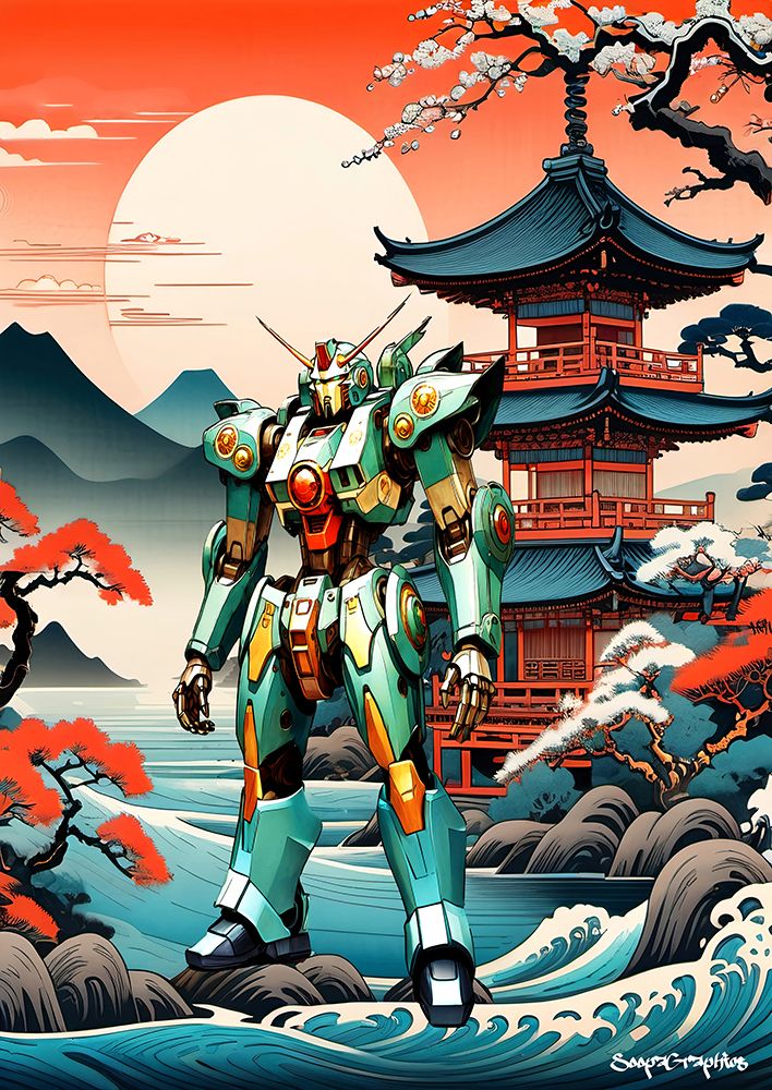Traditional Mecha II art print by Soopergraphics for $57.95 CAD