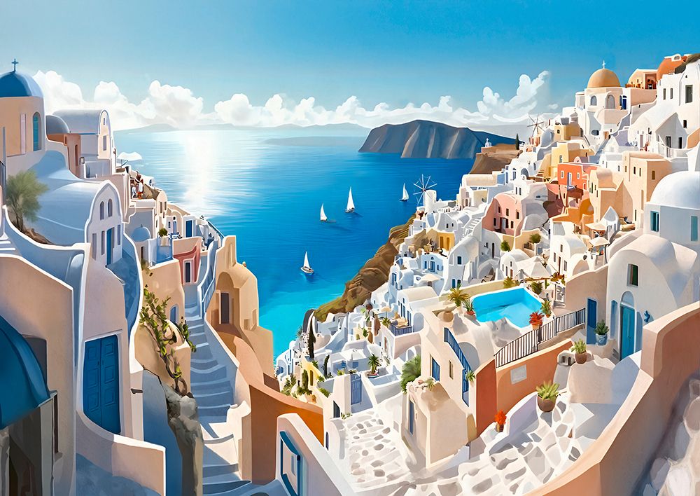Greek Dream art print by Sanchez for $57.95 CAD