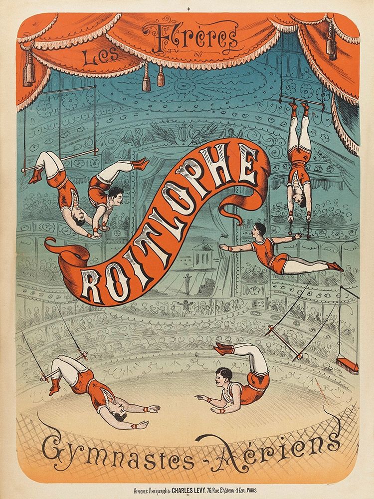 Les freres Roitlophe gymnastes aeriens art print by Charles Levy for $57.95 CAD