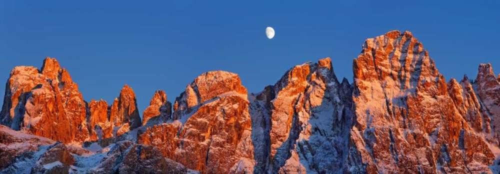 Pale di San Martino and moon, Italy art print by Frank Krahmer for $57.95 CAD