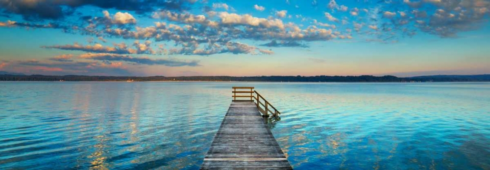 Boat ramp and filigree clouds, Bavaria, Germany art print by Frank Krahmer for $57.95 CAD