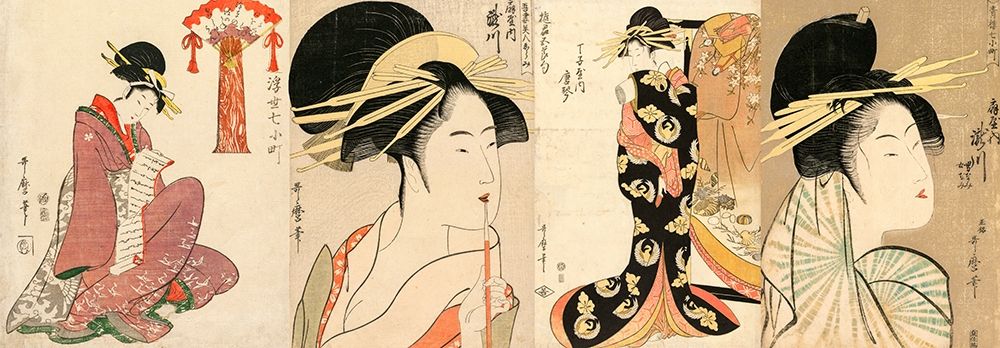 A Selection of Beautiful Women art print by Kitagawa Utamaro for $57.95 CAD