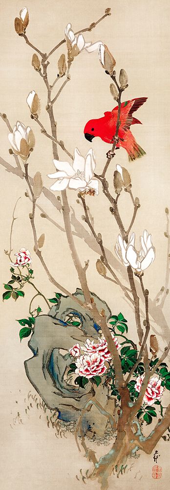 Red parakeet, c. 1830 art print by Mihata Joryu for $57.95 CAD