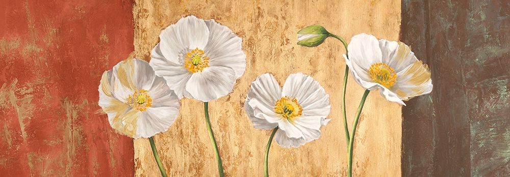 Poppies on Smooth Background art print by Jenny Thomlinson for $57.95 CAD