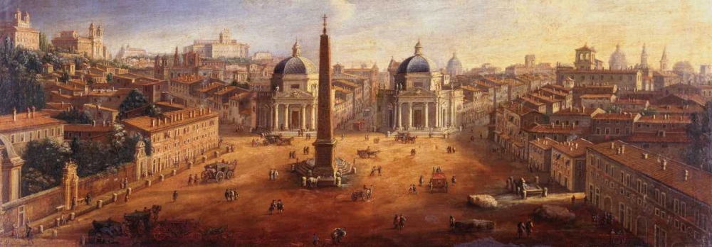 Piazza del Popolo Rome art print by Gaspar van Wittel for $57.95 CAD