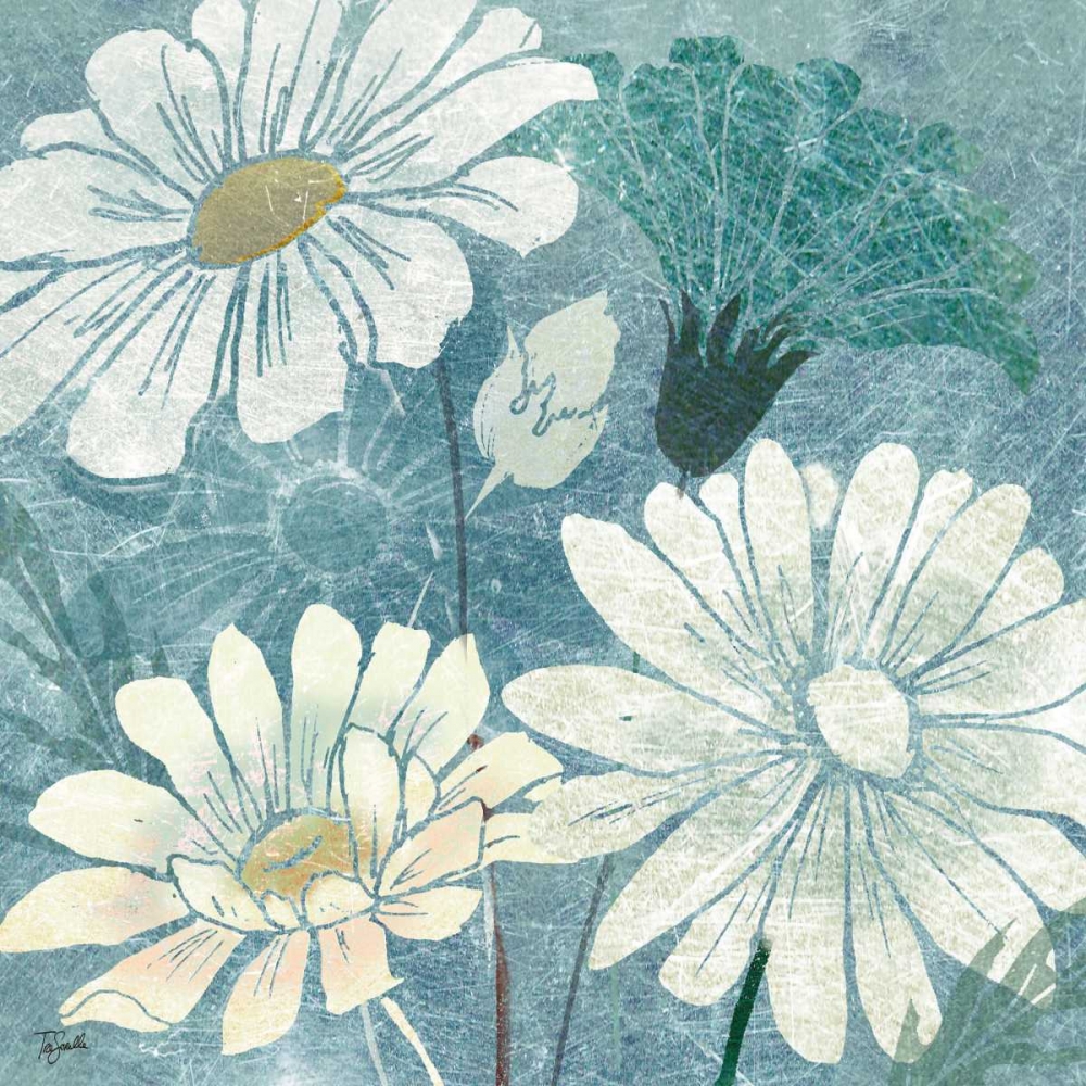 Teal Daisy Patch I art print by Tre Sorelle Studios for $57.95 CAD