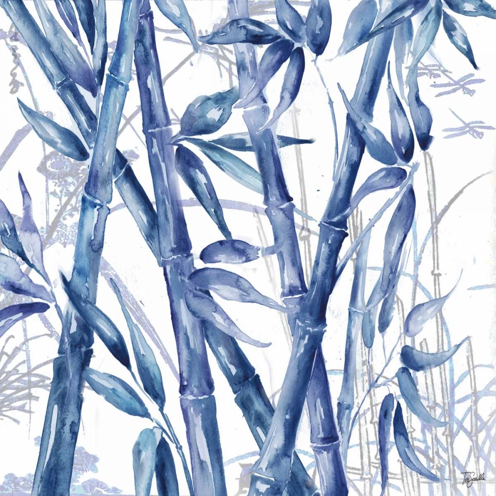 Indigo Asian Bamboo II art print by Tre Sorelle Studios for $57.95 CAD