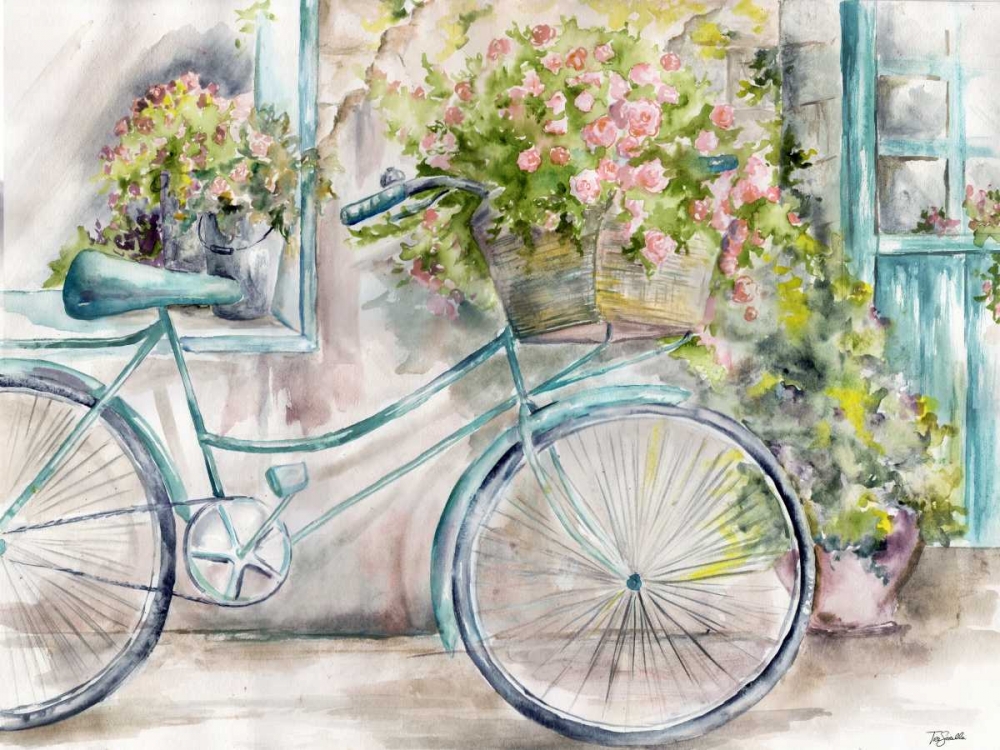 Paris Bicycle Landscape art print by Tre Sorelle Studios for $57.95 CAD