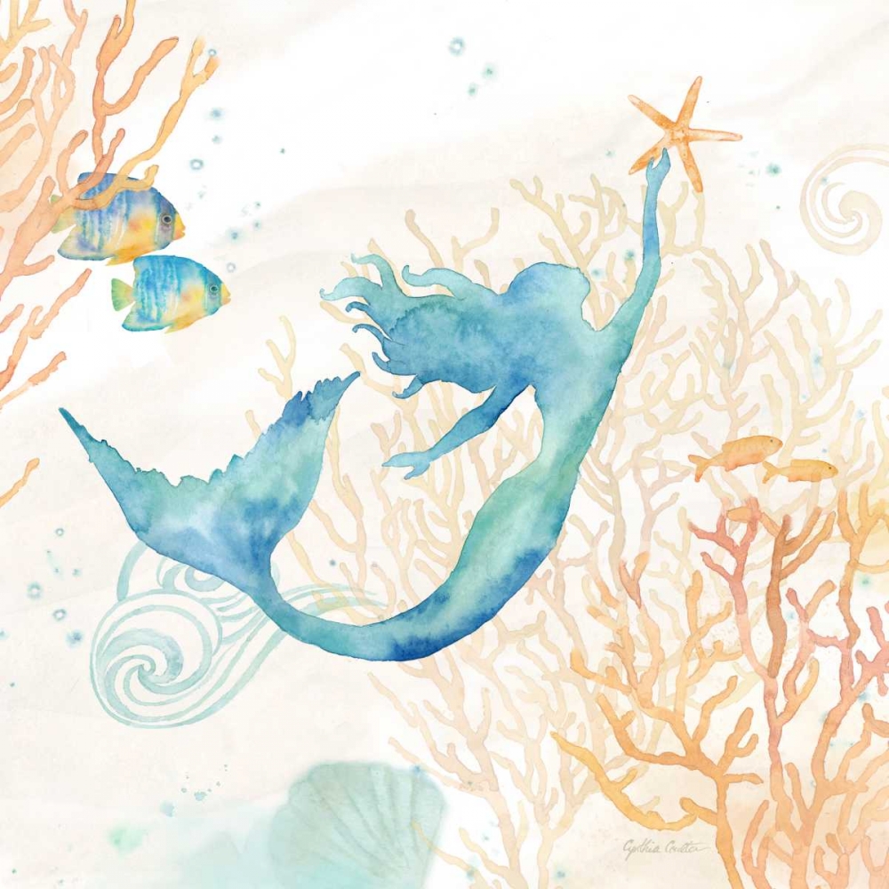 Under the Sea Mermaid   art print by Cynthia Coulter for $57.95 CAD