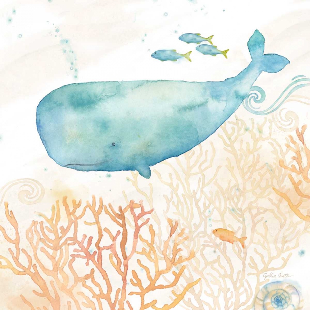 Under the Sea Whale    art print by Cynthia Coulter for $57.95 CAD