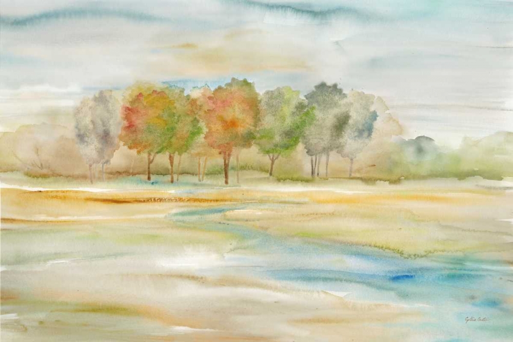 Watercolor Landscape with trees art print by Cynthia Coulter for $57.95 CAD