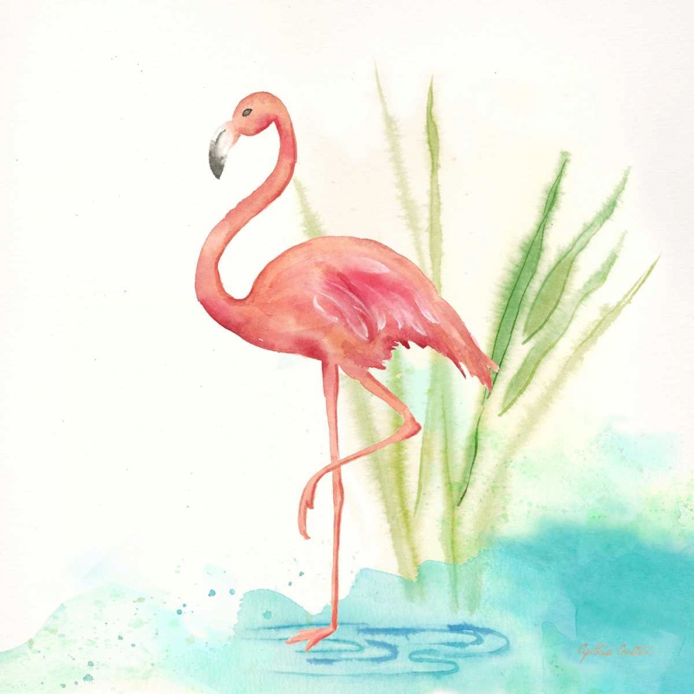 Pink Flamingos II   art print by Cynthia Coulter for $57.95 CAD