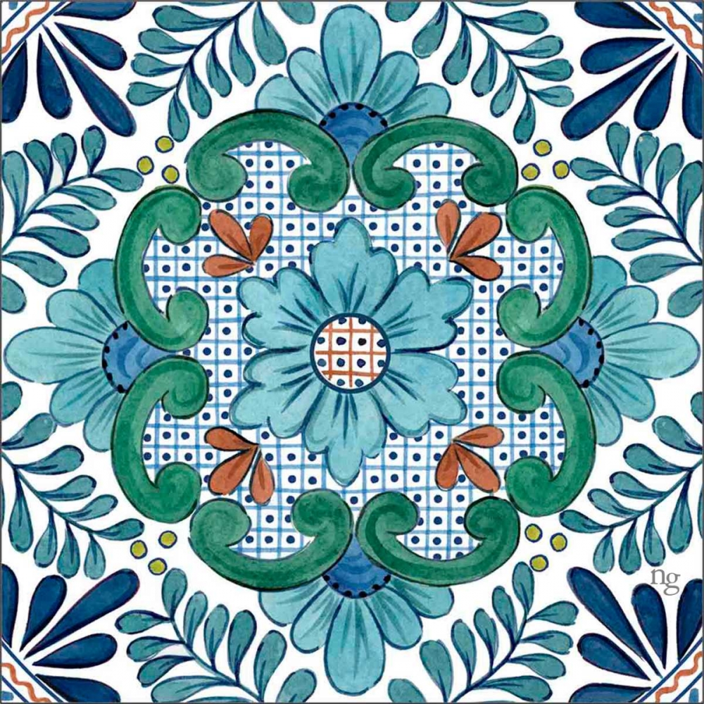 Talavera Azul I    art print by Nancy Green Design for $57.95 CAD