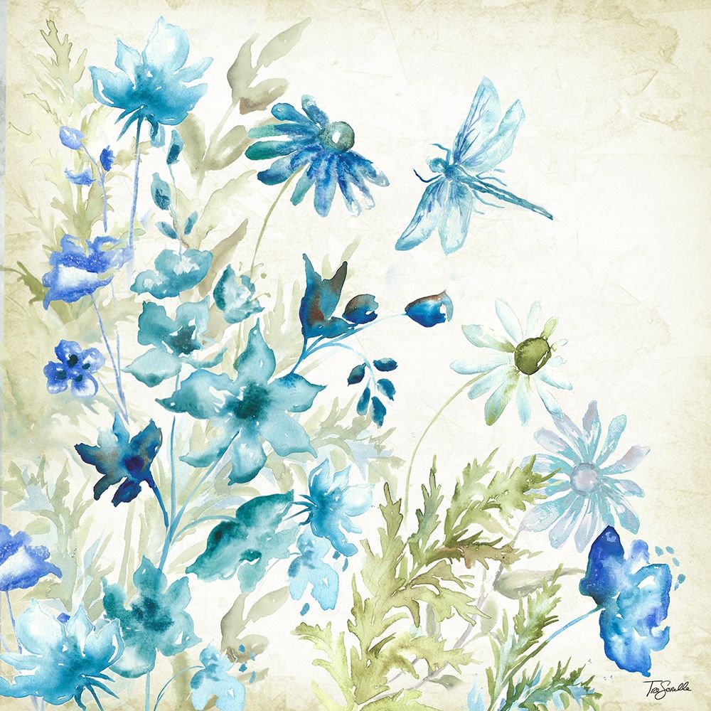 Wildflowers and Butterflies Square I art print by Tre Sorelle Studios for $57.95 CAD