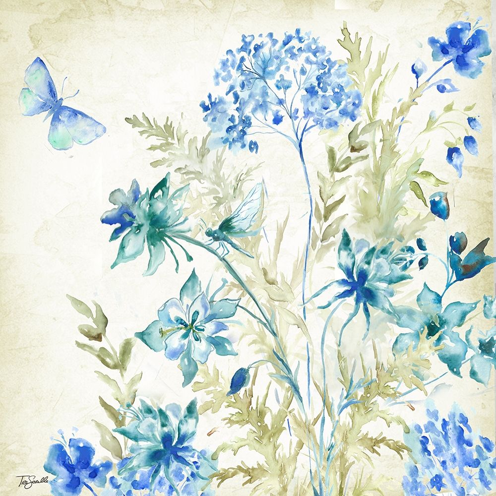 Wildflowers and Butterflies Square II art print by Tre Sorelle Studios for $57.95 CAD