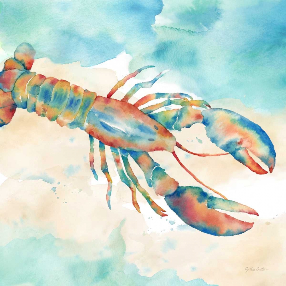 Sea Splash Lobster    art print by Cynthia Coulter for $57.95 CAD