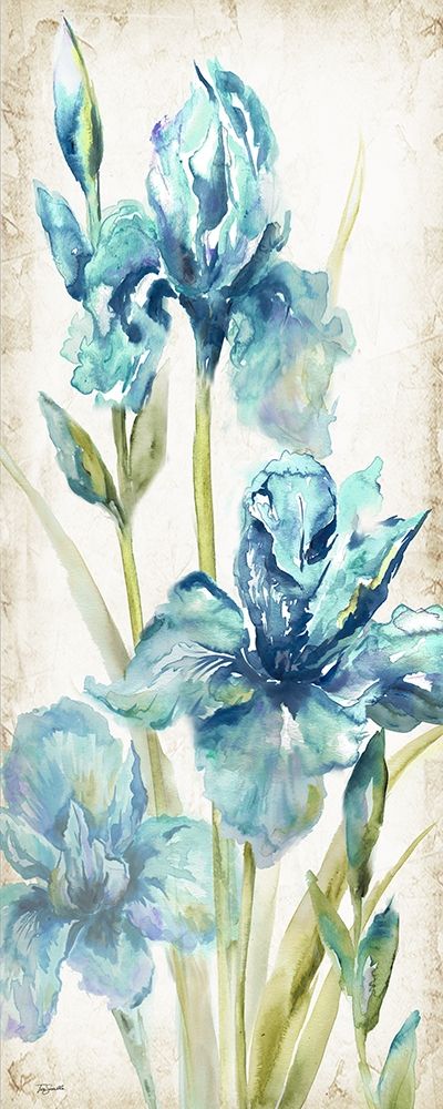 Watercolor Iris Panel REV II  art print by Tre Sorelle Studios for $57.95 CAD
