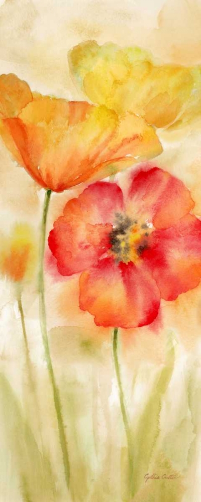 Watercolor Poppy Meadow Spice Panel I art print by Cynthia Coulter for $57.95 CAD