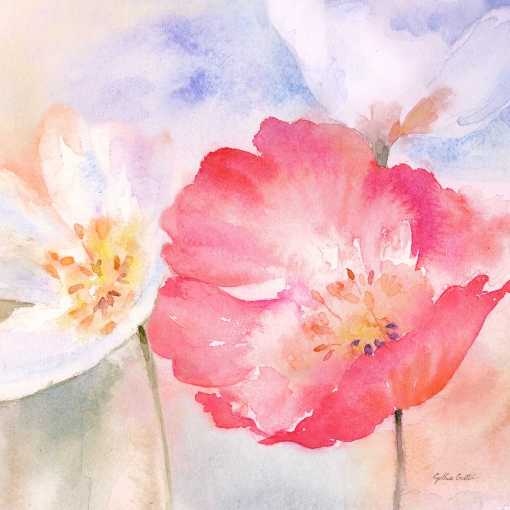 Watercolor Poppy Meadow Pastel II art print by Cynthia Coulter for $57.95 CAD