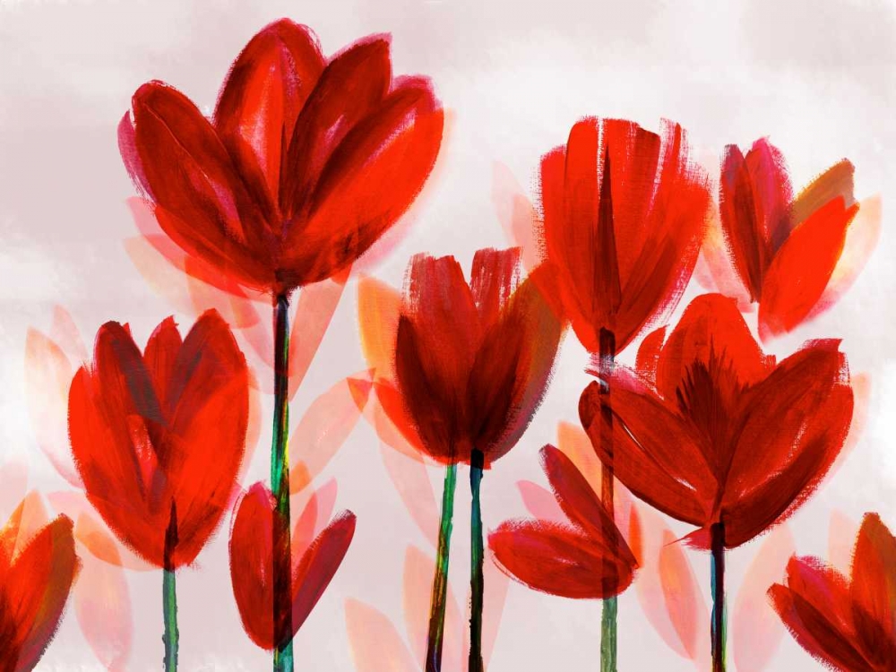 Contemporary Poppies Red art print by Northern Lights for $57.95 CAD