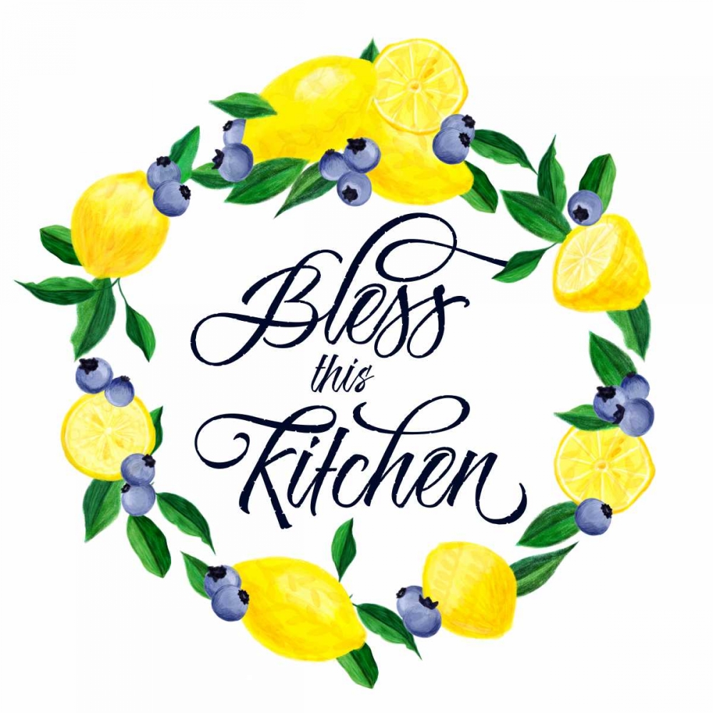 Lemon Blueberry Kitchen sign I art print by Noonday Design for $57.95 CAD