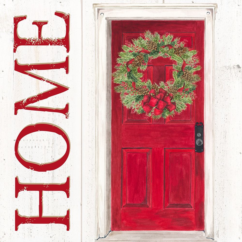 Home for the Holidays Home Door art print by Tara Reed for $57.95 CAD