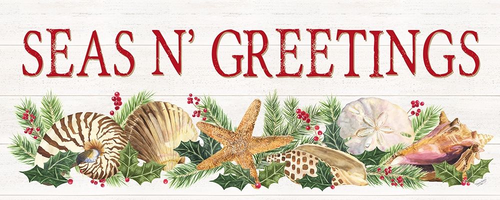 Seas N Greetings panel sign art print by Tara Reed for $57.95 CAD