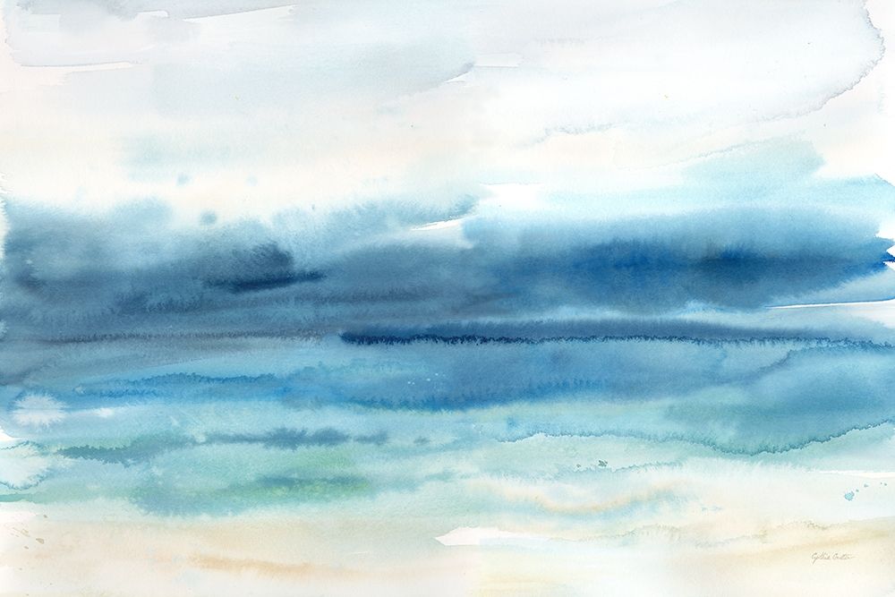 Indigo Seascape Landscape art print by Cynthia Coulter for $57.95 CAD