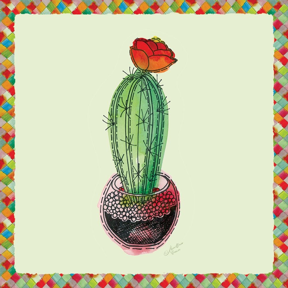 Rainbow Cactus I art print by Marie-Elaine Cusson for $57.95 CAD
