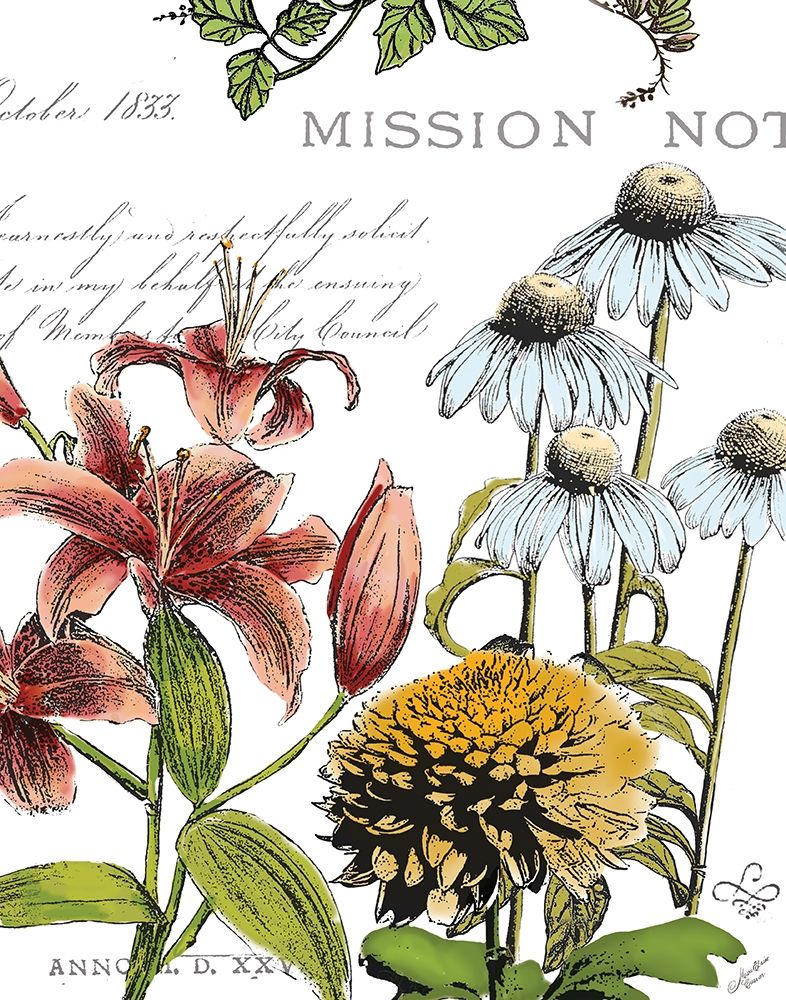 Botanical Postcard Color II art print by Marie-Elaine Cusson for $57.95 CAD