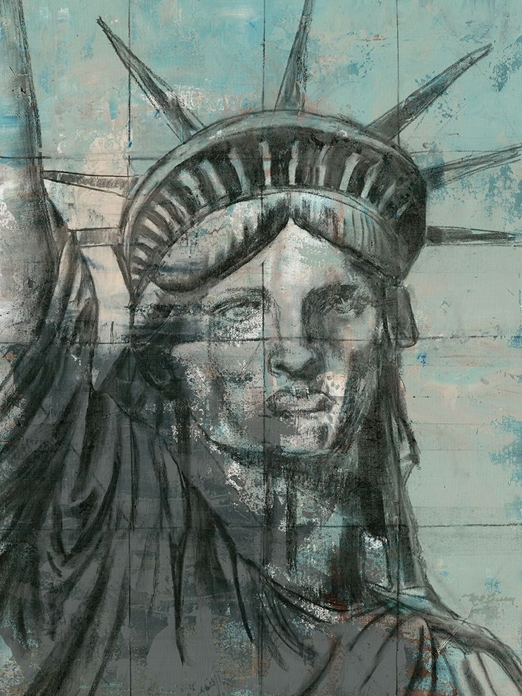 Statue Of Liberty Charcoal art print by Marie-Elaine Cusson for $57.95 CAD