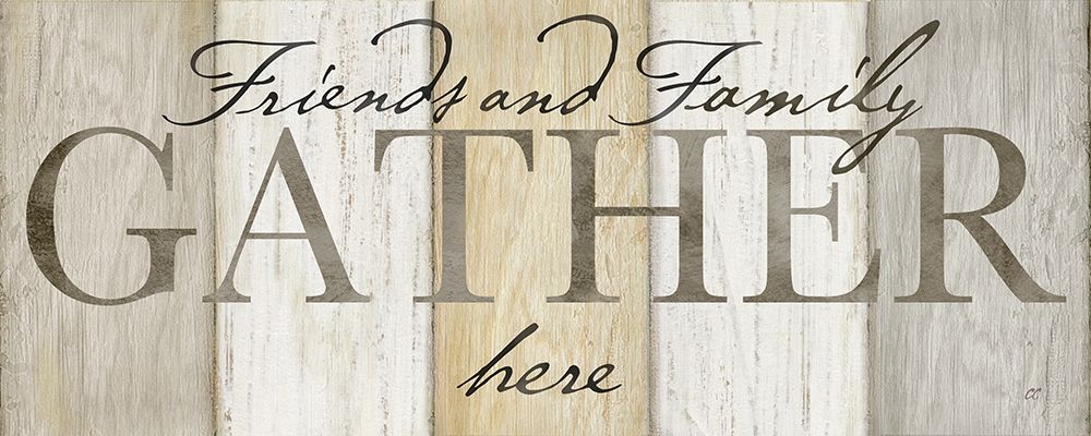 Family Gather Neutral Sign art print by Cynthia Coulter for $57.95 CAD