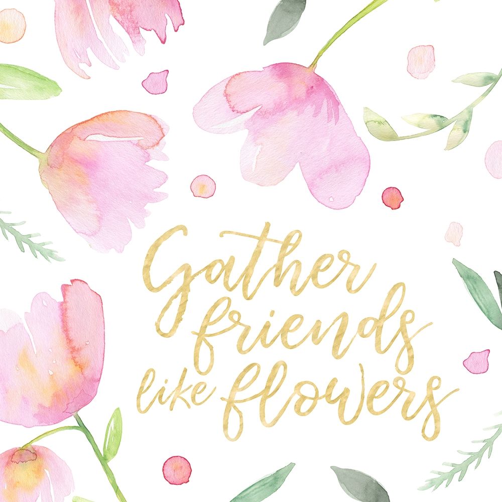 Soft Pink Flowers Friends I art print by Noonday Design for $57.95 CAD