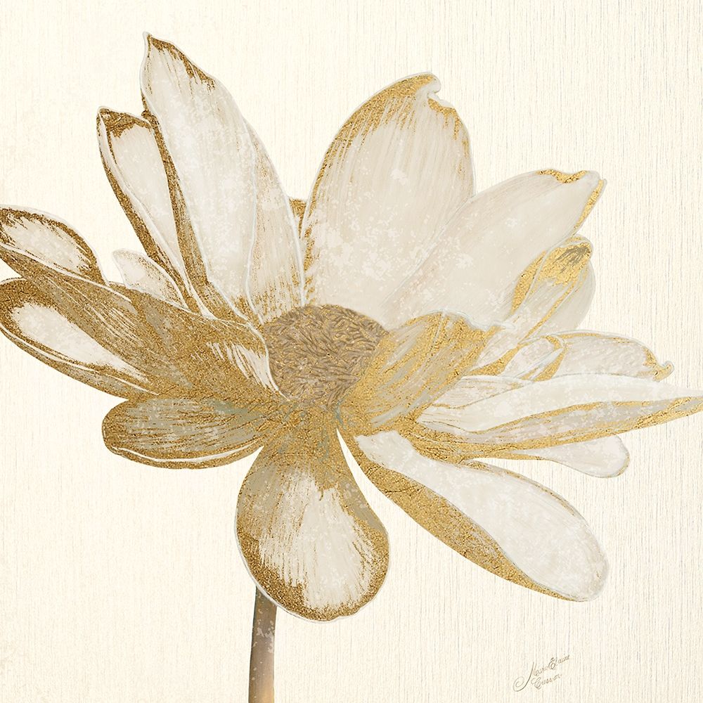 Vintage Lotus Cream I art print by Marie-Elaine Cusson for $57.95 CAD