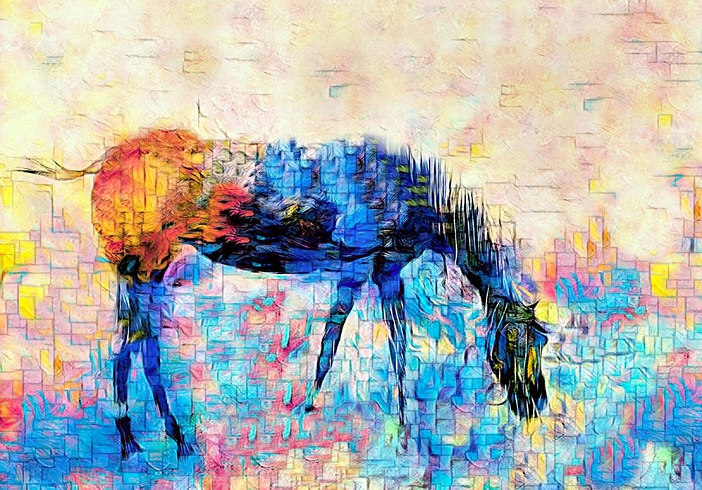 Mondrian Horse art print by Lu Anne Tyrrell for $57.95 CAD